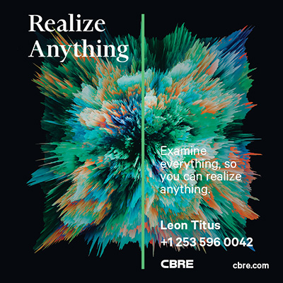 Realize Anything | Examine everything, so you can realize anything. Leon Titus | 1-253-596-0042 | CBRE.com